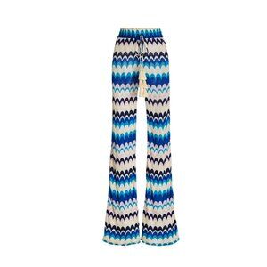 Alexis Blue and White Wide Leg Pants